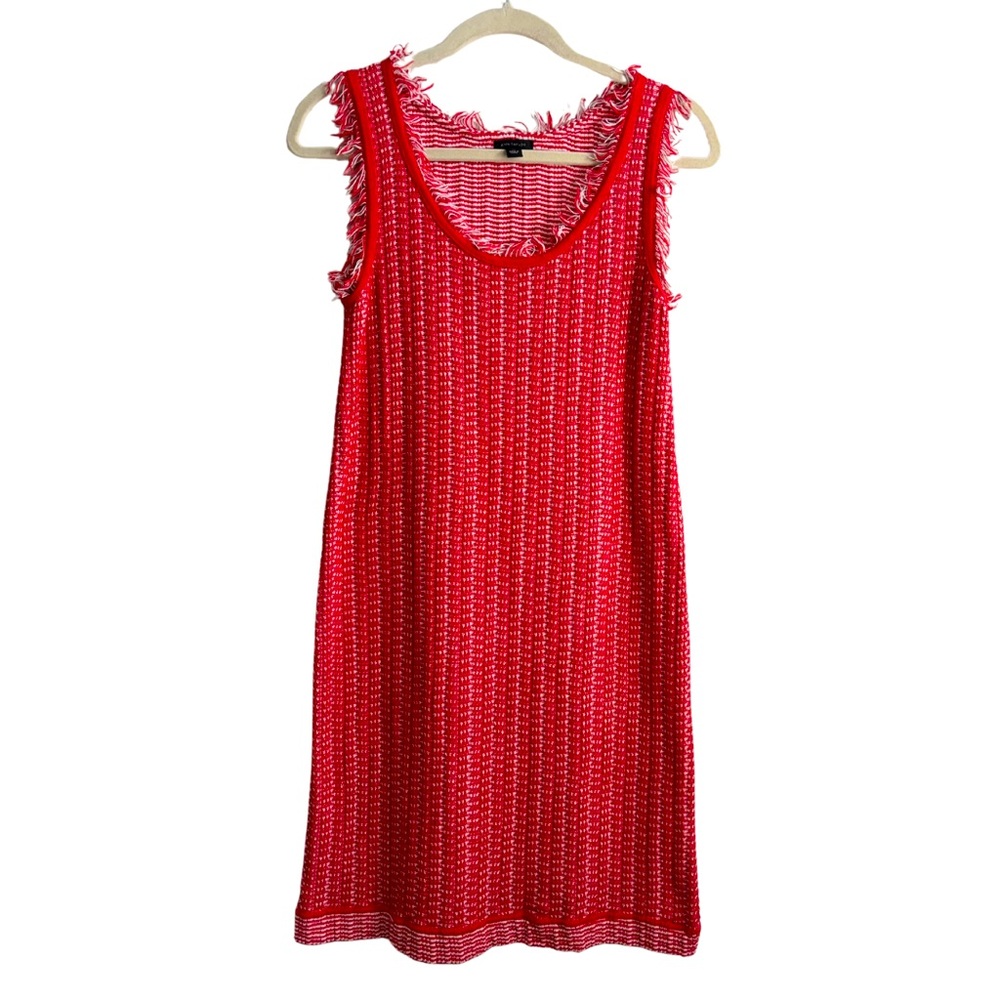 Ann Taylor Sleeveless Knit Fringe Dress  Size XS